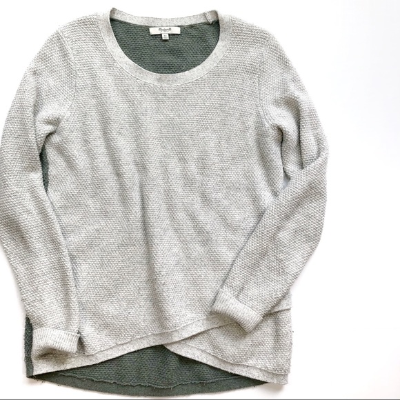 Madewell Sweaters - Madewell Two Tone Waffle Knit Cross Front Sweater